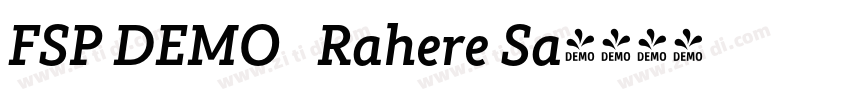FSP DEMO   Rahere Sa字体转换